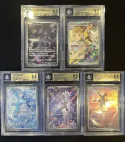 BGS 9.5 Pokemon Card 151 Japanese Ar Art Rare 5 Card Set Bulk Different Types - Image 1