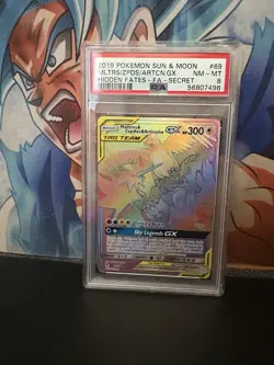 Hidden Fates Moltres Zapdos Articuno GX 69/68 Secret Rainbow Rare Pokemon Card - Image 1