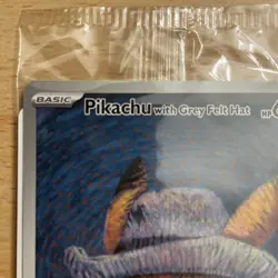 Pokemon Pikachu with Grey Felt Hat SVP 085 Van Gogh Promo Card - Sealed - Image 3