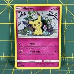 Mimikyu Promo SM163 Team Up Blister Pokemon Card Excellent LP Sun & Moon Holo - Image 1