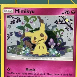 Mimikyu Promo SM163 Team Up Blister Pokemon Card Excellent LP Sun & Moon Holo - Image 3