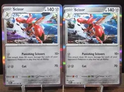 2X Scizor 141/197 Obsidian Flames Holo Rare Pokemon Cards - Image 1