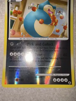 Pokemon TCG Snorlax Promo Card 33/111 Light Play Condition Reverse Holo Rare - Image 4