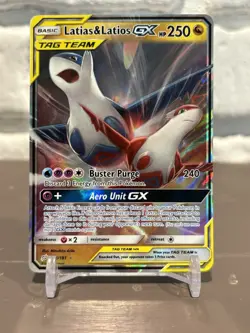 Pokemon Latias & Latios GX Ultra Rare TCG Tag Team Up Card 113/181 Sun & Moon - Image 1