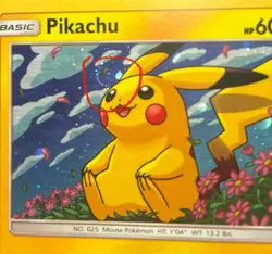 Pikachu SM206 Sun & Moon Rare Holo Promo Pokemon Card 2 HD GALAXY SWIRLS!! NM a1 - Image 2