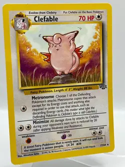 Clefable 17/64 Jungle Non Holo Rare 1999 WotC Vintage Pokemon TCG Card PL - Image 2