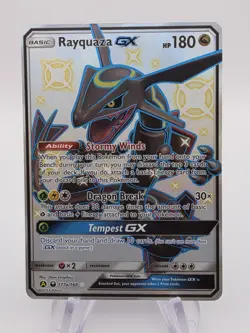 Pokemon TCG Shiny Rayquaza GX Promo Card 177a/168 Hidden Fates NM ALT ART - Image 1