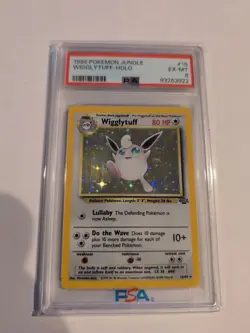 Pokemon TCG Wigglytuff Holo Rare Card 16/64 Jungle Unlimited PSA 6 - Image 1