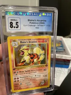 Pokemon Card Blaine's Arcanine Gym Challenge 1/132 Holo CGC 8.5 First Edition - Image 1