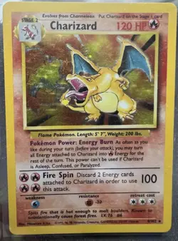 Charizard Pokemon TCG Base Set Holo Rare Card 4/102 Great Condition See Photos - Image 1