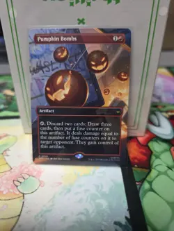 Pumpkin Bombs (Borderless) Marvel's Spider-Man: Eternal-Legal Foil Free Shipping - Image 1