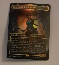 Lara Croft, Tomb Raider Borderless Foil NM Secret Lair MTG Magic the Gathering - Image 1