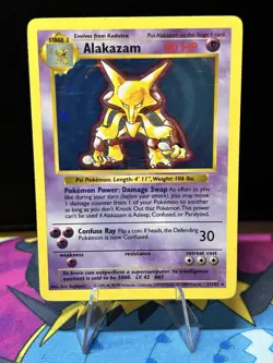 Pokemon - Alakazam - Base Set Shadowless 1/102 - Holo Rare - MP - Image 1