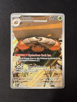 Pokemon TCG Crustle 186/182 Sv10 Destined Rivals Holo Illustration Rare Full Art - Image 1