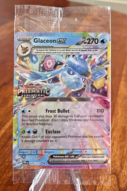 SEALED Pokemon Glaceon ex 026/131 Prismatic Evolutions Stamped Holo Promo - Image 1