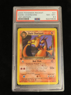 Pokemon Dark Charizard 21/82 1st Team Rocket Rare Regular PSA 8.5 NM-MT+ English - Image 1