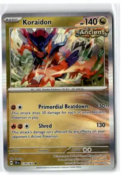 2024 Scarlet & Violet Series - Temporal Forces Koraidon #119 Rare Holo - Image 1