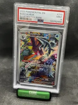 2023 Pokemon Sv02: Paldea Evolved Illustration Rare Baxcalibur #210 PSA 9 Mint - Image 2