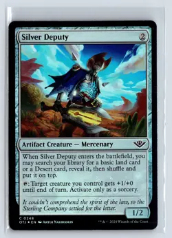 FOIL Silver Deputy Outlaws of Thunder Junction - MTG Magic the Gathering Card - Image 1