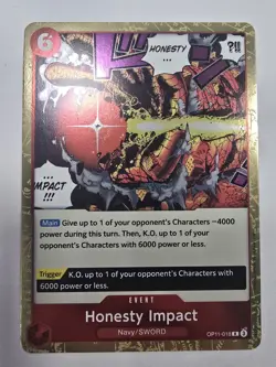 Honesty Impact OP11-018 A Fist of Divine Speed Foil One Piece Card Game - Image 1