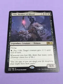 MTG Magic: Core Set 2020: Vilis, Broker of Blood #122/280 Rare - LP - Image 1