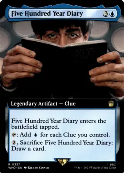 MTG Five Hundred Year Diary (Extended Art) Normal NM Doctor Who Magic - Image 1
