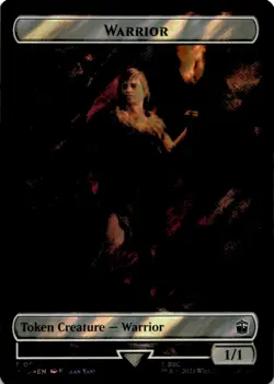 MTG Warrior // Cyberman Double-Sided Token (Surge Foil) Foil NM Doctor Who - Image 1