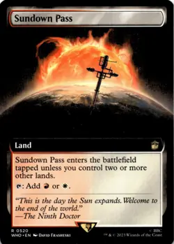 MTG Sundown Pass (Extended Art) Normal NM Doctor Who Magic 520 - Image 1
