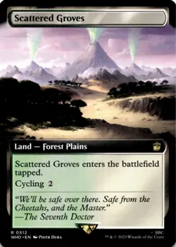 MTG Scattered Groves (Extended Art) Normal NM Doctor Who Magic - Image 1