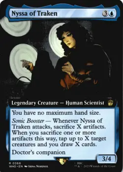 MTG Nyssa of Traken (Extended Art) Normal NM Doctor Who Magic - Image 1