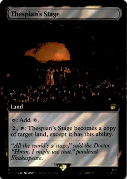 MTG Thespian's Stage (Extended Art) (Surge Foil) Foil NM Doctor Who Magic - Image 1