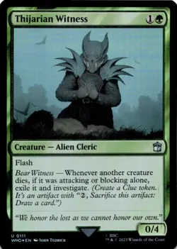 MTG Thijarian Witness Foil NM Doctor Who Magic 111 - Image 1