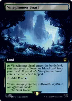 MTG Vineglimmer Snarl (Extended Art) Foil NM Doctor Who Magic - Image 1