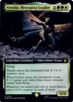 MTG Vrestin, Menoptra Leader (Extended Art) Foil NM Doctor Who Magic - Image 1