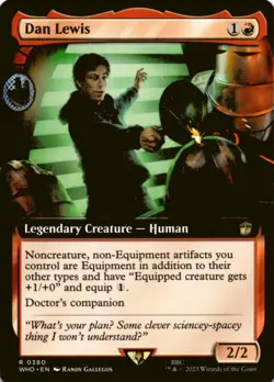 MTG Dan Lewis (Extended Art) Normal NM Doctor Who Magic 380 - Image 1