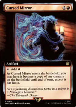 MTG Cursed Mirror (Extended Art) Normal NM Doctor Who Magic 47 - Image 1