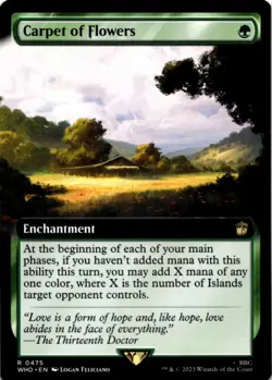 MTG Carpet of Flowers (Extended Art) Normal NM Doctor Who Magic - Image 1