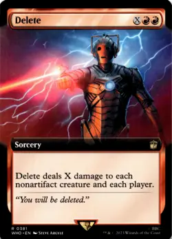 MTG Delete (Extended Art) Normal NM Doctor Who Magic 381 - Image 1