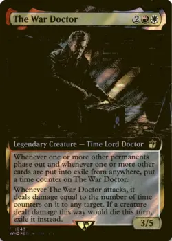 MTG The War Doctor (Extended Art) (Surge Foil) Foil NM Doctor Who Magic - Image 1