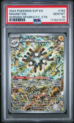 2024 POKEMON SVP EN-SV BLACK STAR PROMO #159 MAGNETON PSA 10 - Image 1