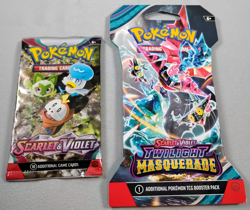 Pokemon Scarlet & Violet LOT Prismatic Evolutions Surprise Box & 4 Single Packs - Image 2