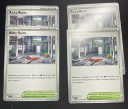 4x Playset in Hand! Pokemon TCG - Mega Evolution (MEG EN) Risky Ruins - #127/132 - Image 1