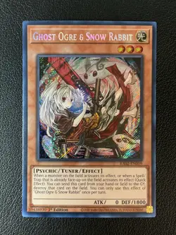 Yugioh RA02-EN009 Ghost Ogre & Snow Rabbit (Alternate Art) 1st Ed Secret Rare NM - Image 1