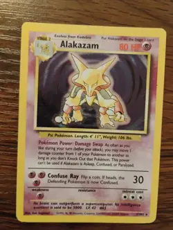 Alakazam Holo Rare Trading Card 1/102 Pokemon TCG Base Set - Image 1