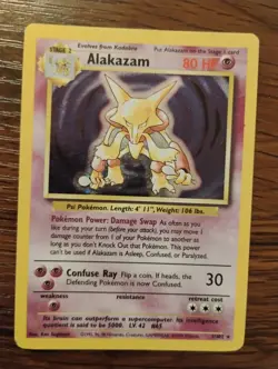 Alakazam Holo Rare Trading Card 1/102 Pokemon TCG Base Set - Image 2