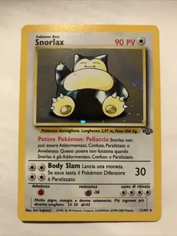 Snorlax Holo 11/64 Jungle Set ITALIAN Vintage 2000 Pokemon Card WOTC - Image 1