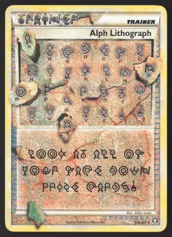 [LP] Alph Lithograph FOUR Triumphant 2010 Trainer Pokemon Card - Image 1