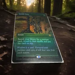 MTG English Worldly Tutor (Borderless) Foil 442 Dominaria Remastered -PACK FRESH - Image 1