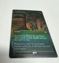 MTG English Worldly Tutor (Borderless) Foil 442 Dominaria Remastered -PACK FRESH - Image 2