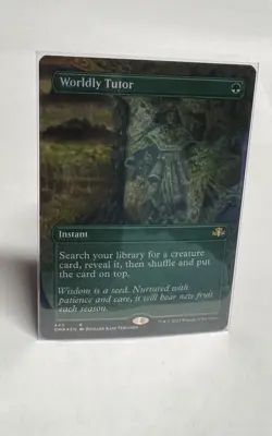 MTG English Worldly Tutor (Borderless) Foil 442 Dominaria Remastered -PACK FRESH - Image 3